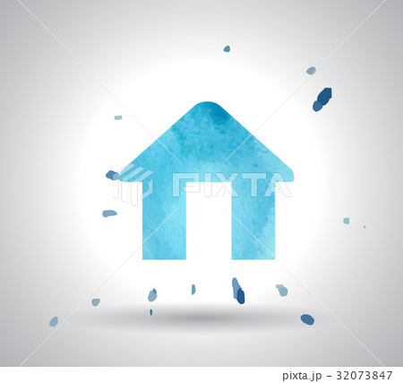 watercolor home icon 32073847