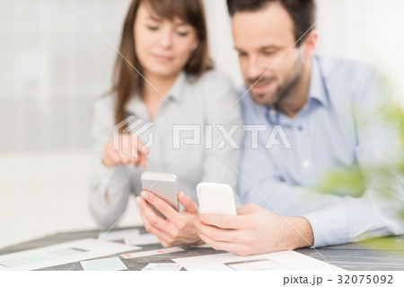 Designers drawing website ux app development. 32075092