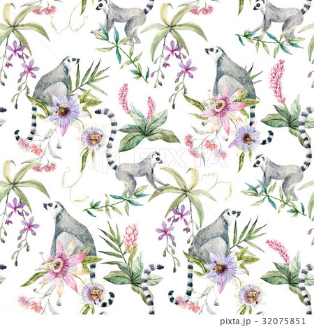 Tropical wildlife pattern 32075851