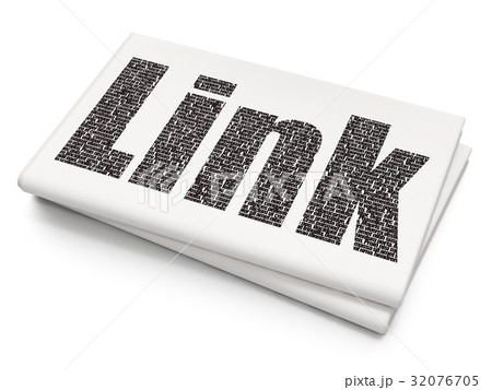 Web development concept: Link on Blank Newspaper 32076705