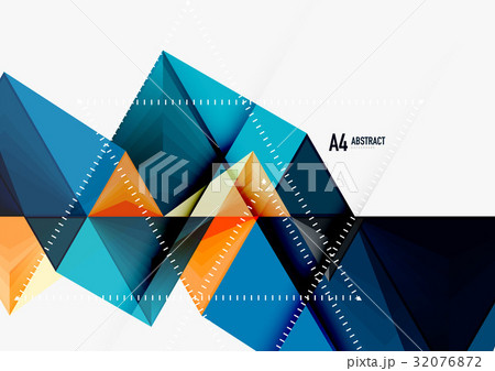 Triangular low poly vector a4 size geometric Triangular low poly vector a4 size geometric 32076872