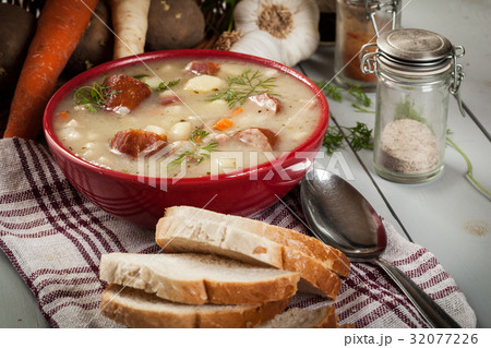 Sour soup made of rye flour Sour soup made of rye flour 32077226