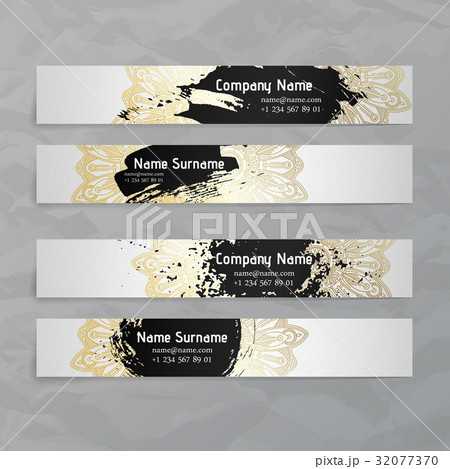 Set of vector design templates. Business card with 32077370