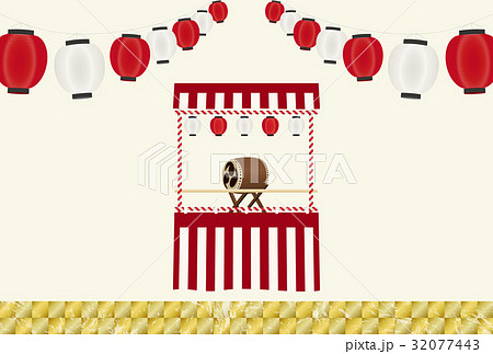 祭り 背景素材 はがきサイズ のイラスト素材