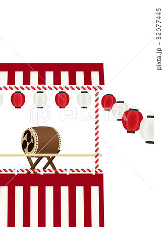 祭り　背景素材（はがきサイズ） 32077445