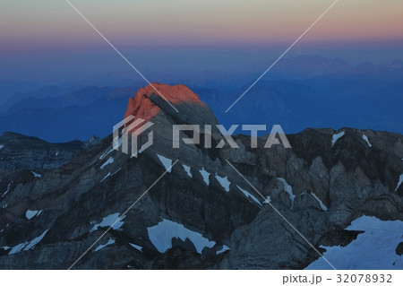 Peak of Mount Altmann at sunset Peak of Mount Altmann at sunset 32078932