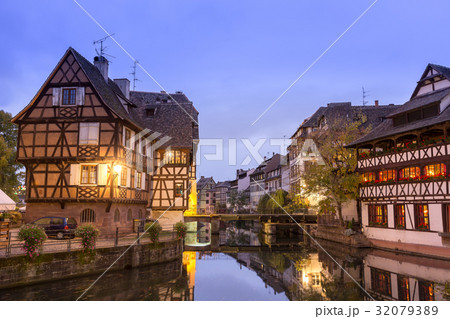 La Petite France at dusk time,Strasbourg,Alsace 32079389