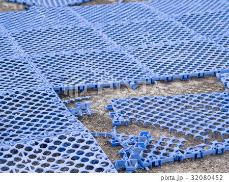 Football field made of plastic.  32080452