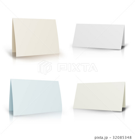 White Folder Paper Greeting Card Vector Set White Folder Paper Greeting Card Vector Set 32085348