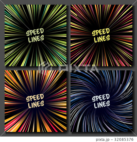 Manga Speed Lines Vector Set. Layout For Comic Manga Speed Lines Vector Set. Layout For Comic 32085376