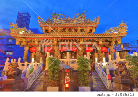 横浜關帝廟(関帝廟)の夜景 横浜關帝廟(関帝廟)の夜景 32086213