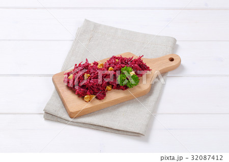 fresh beetroot spread with walnuts 32087412