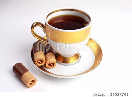 cup of tea with cookies cup of tea with cookies 32087741