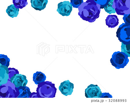 青いバラ04 1のイラスト素材 3893