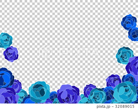 Blue Rose 07 2 With Stitch Line Stock Illustration 3015