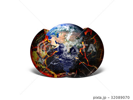 古い地球から新しい地球に生まれ変わるイメージのイラスト素材 3070