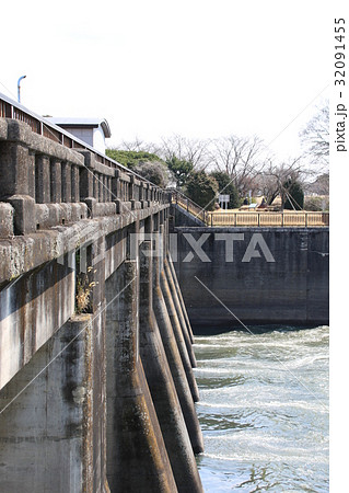 茨城県五霞町の関宿水閘門 茨城県五霞町の関宿水閘門 32091455