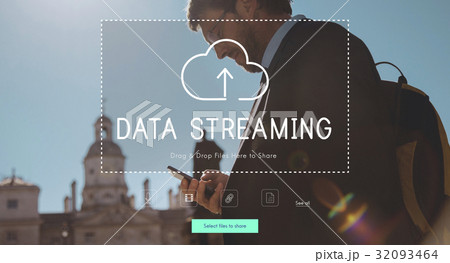 People Using Technology Digital Device with Cloud Computing Icon Graphic 32093464