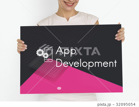 Database System Computer Technology Development Digital Icons Graphic 32095054