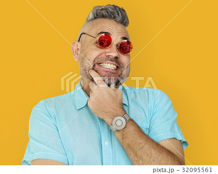 Man Smiling Happiness Studio Portrait Man Smiling Happiness Studio Portrait 32095561
