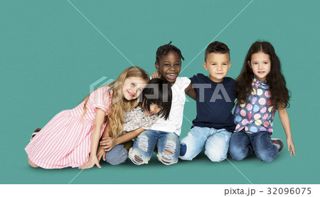Diverse Group of People Hug Each Other 32096075
