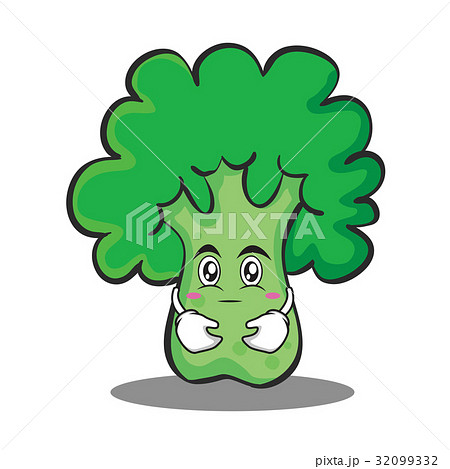 Hugging broccoli chracter cartoon style Hugging broccoli chracter cartoon style 32099332