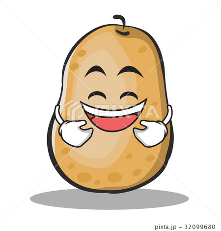 Laughing potato character cartoon style 32099680