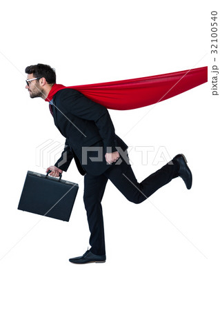 Businessman pretending to be a super hero 32100540