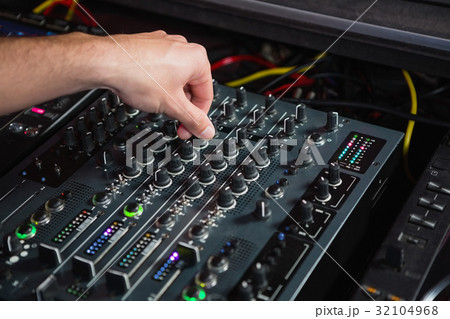 Male DJ playing music 32104968
