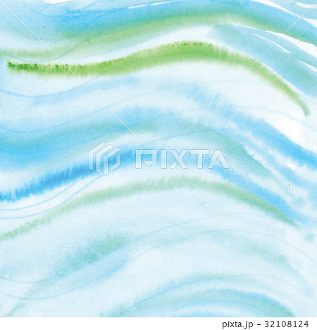 Handmade Painting watercolor blue sea, paper 32108124