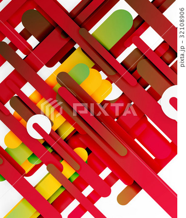 Cut 3d paper color straight lines abstract 32108906