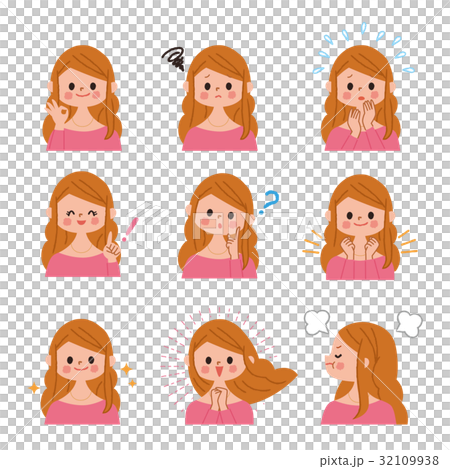 Female facial expression D 32109938