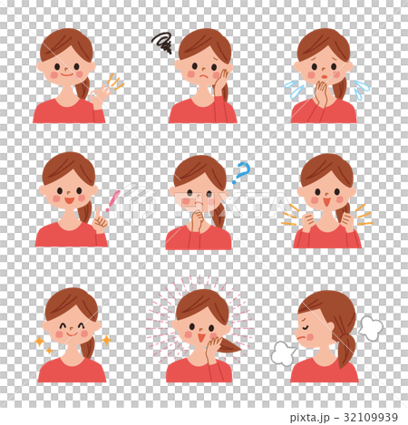 女性　表情　Aさん 32109939