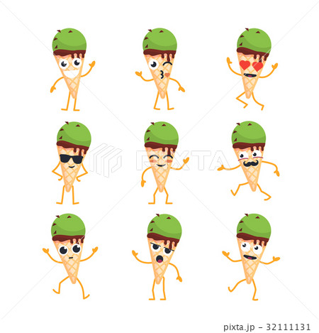 Ice Cream - vector set of mascot illustrations. Ice Cream - vector set of mascot illustrations. 32111131