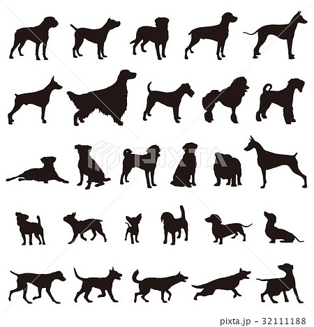 Dog Silhouette Vector 32111188