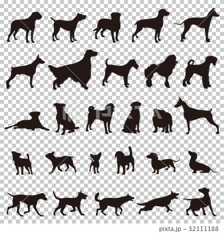 Dog Silhouette Vector 32111188