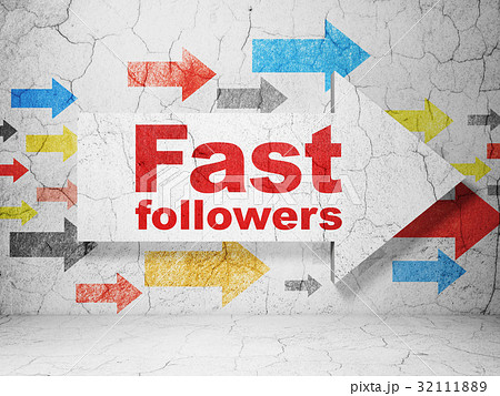 Business concept: arrow with Fast Followers on Business concept: arrow with Fast Followers on 32111889