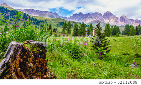 Landscape at the San Pellegrino Pass, Dolomites 32112089