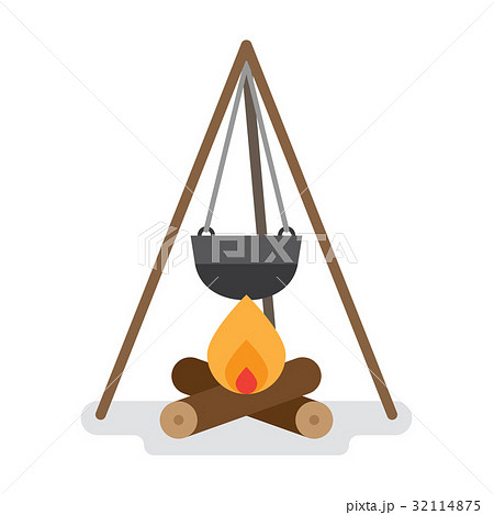 pot for cooking over a fire 32114875
