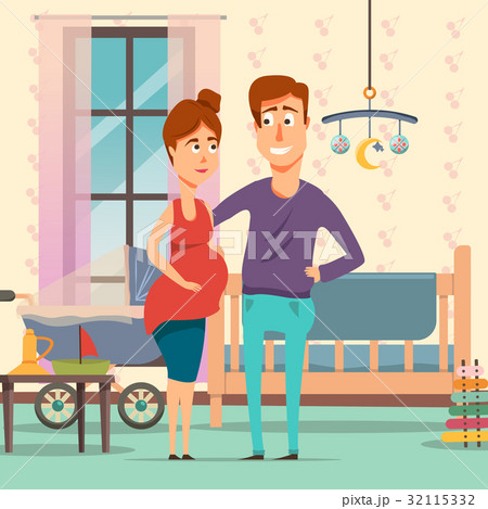 Pregnancy Cartoon Composition 32115332