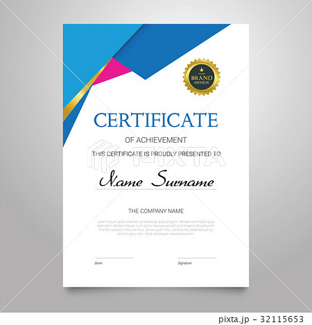 Certificate - vertical elegant vector document 32115653