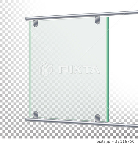 Advertising Glass Board Vector. Banner Mockup 32116750