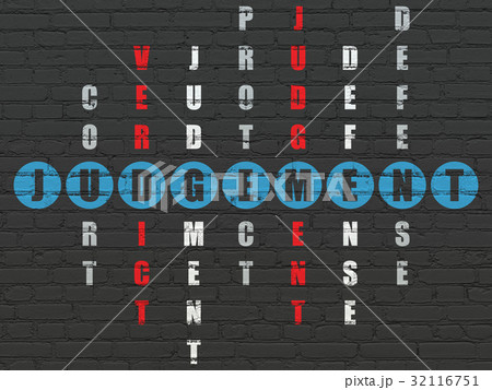 Law concept: Judgement in Crossword Puzzle 32116751