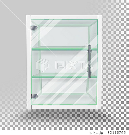 Advertising Glass Cabinet Vector. Empty Stand 32116766