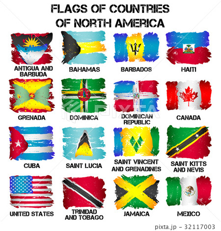 Flags of North America countries 32117003