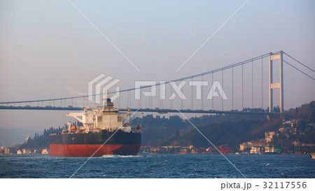 A cargo ship in the Bosphorus, Istanbul, Turkey. A cargo ship in the Bosphorus, Istanbul, Turkey. 32117556