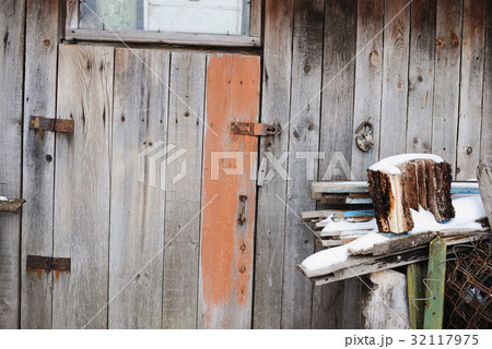 Ancient closed and forgotten doorway.  32117975