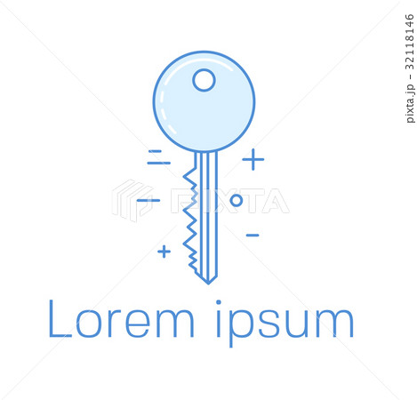 Key icon flat 32118146