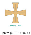 Medieval colorful logo emblem template, flat style 32118243