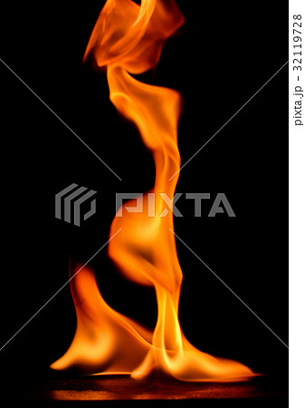Fire flames on black background Fire flames on black background 32119728